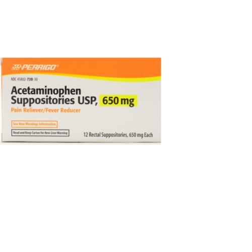 Geriatric Medical | SUPPOSITORIES ACET 650MG 12/BX